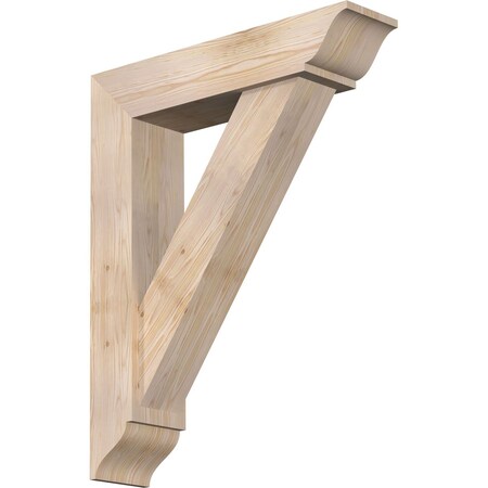 Ekena Millwork Traditional Traditional Smooth Bracket w/ Offset Brace, Douglas Fir, 7 1/2"W x 32"D x 40"H BKT0806X32X40TRA01SDF